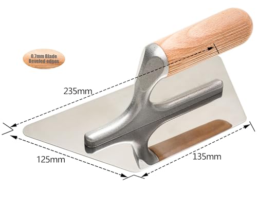 Polished Stainless Steel Venetian Plaster Trowel Set 3 PC Paint Plastering Finishing Hand Tools