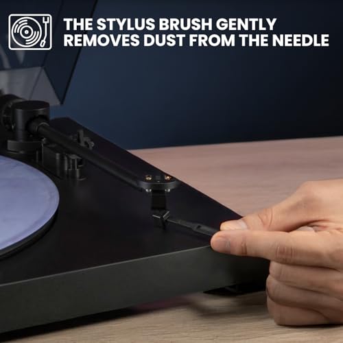 Big Fudge Vinyl Record Cleaning Kit - 4-in-1 Vinyl Record Cleaner Kit for Records Includes Ultra-Soft Velvet Brush Cleaning Liquid Stylus Brush and Storage Pouch - Pro Records Care