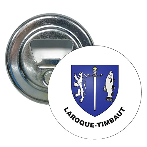 ROUND OPENER. HERALDIC SHIELD LAROQUE-TIMBAUT LOT-ET-GARONNE FRANCE