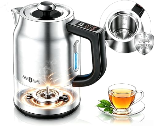 Image of Electric Kettle with Temperature Control, 1.7L 1500W Stainless Steel Tea Kettle, 13 Preset Temperatures, LED Display, Keep Warm 2 Hours, Strix Thermostat, BPA Free Hot Water Boiler for Tea & Coffee