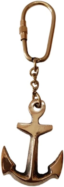 Nautical ANCHOR Keychain | SOLID BRASS | Key Ring for Car/Bike (9)