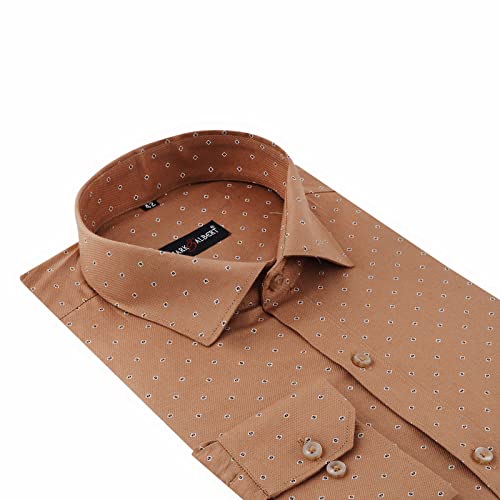 Image of Men's Printed Regular Fit Full Sleeves Cotton Formal Shirt