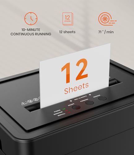 Frossvt Heavy Duty Paper Shredder Micro-Cut High Security Level P-4 の商品画像 2