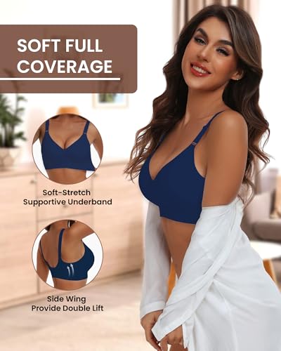 nahtlos und atmungsaktiv aus Nylon-Spandex-Mix (118 Zeichen). - Detailansicht von HORISUN Bequemer Nahtloser BH, Damen...