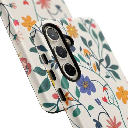 Coque Samsung S24 Plus rigide mate anti rayures motif fleurs lierre - 2