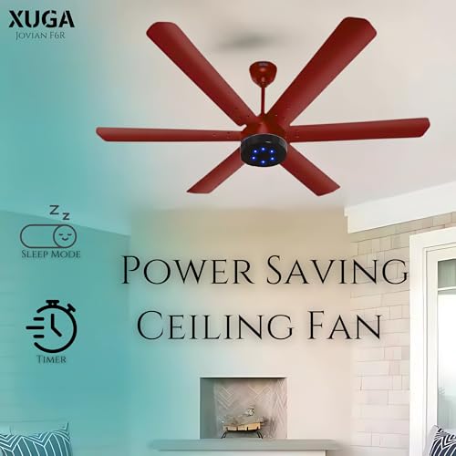 Image of XUGA Jovian F6G Premium Smart 1200mm, BEE 5-star BLDC fan,6 Blade,Remote Ceiling fan for Home, 100% Copper Motor,Energy Saving, High Air Delivery,LED(5 Year Warranty)
