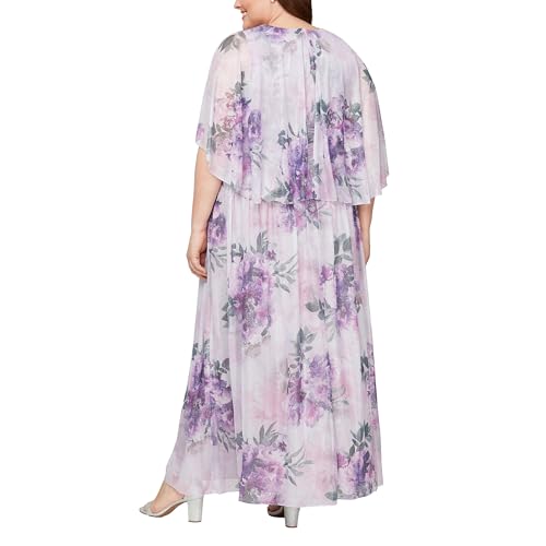 Image of S.L. Fashions Women's Long A-line Mother of The Bride Dress with Ruched Waist (Plus Size)
