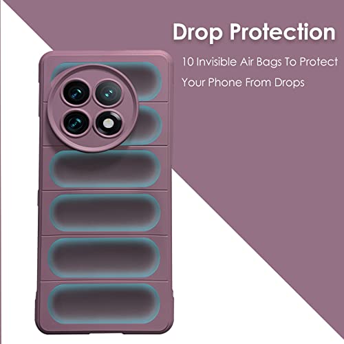 Image of A rtistque Back Cover Case for OnePlus 11R 5G | with Inner Fabric | Stylish AirBag Case | Liquid Stripe Silicone | Camera Protection | Anti Slip Grip | Oneplus 11R Back Cover - Purple