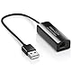 deleyCON USB LAN Adapter 2.0 Netzwerkadapter - USB A auf RJ45-100Mbit Ethernet PC Notebook Ultrabook Tablet-PC Windows Mac - Schwarz
