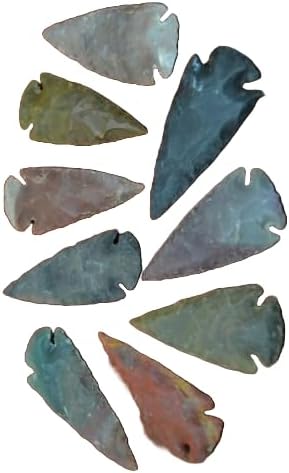 25 PCS ASSORT Agate Stone SPEARHEAD Arrowhead Point 2 1/2" - 3" #T-1345 Fast Free Supply