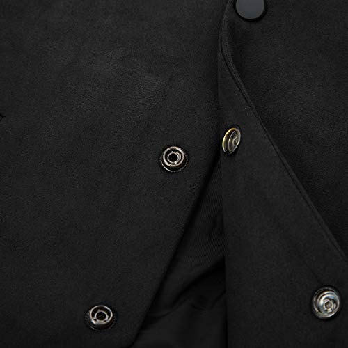 PJ PAUL JONES Mens Faux Suede Leather Suit Vest Western Cowboy Dress Vests with Pockets2