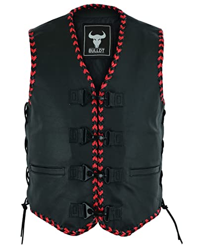 BULLDT Gilet de moto en cuir - 60/4XL - Rouge Cover