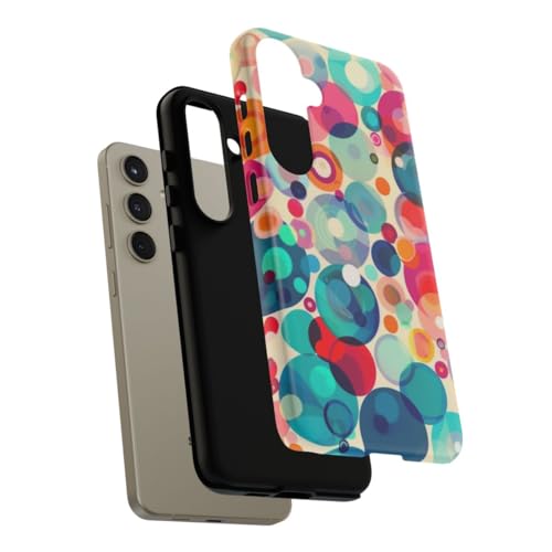 Coque Samsung Galaxy S24 Plus rigide mate à cercles colorés - 4