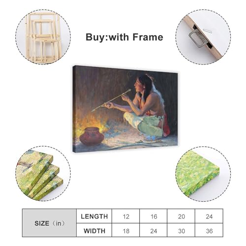 Poster Arrow Maker Eanger Irving Couse déco murale toile 30x45 cm - 2