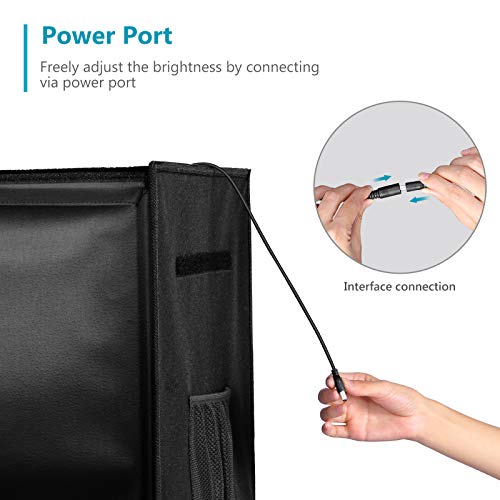 Neewer Photo Studio Light Box, 24” × 24” Shooting Light Tent With Adjustable Brightness, Foldable And Portable Tabletop Photography Lighting Kit With 120 Led Lights And 4 Colored Backdrops #TOP7