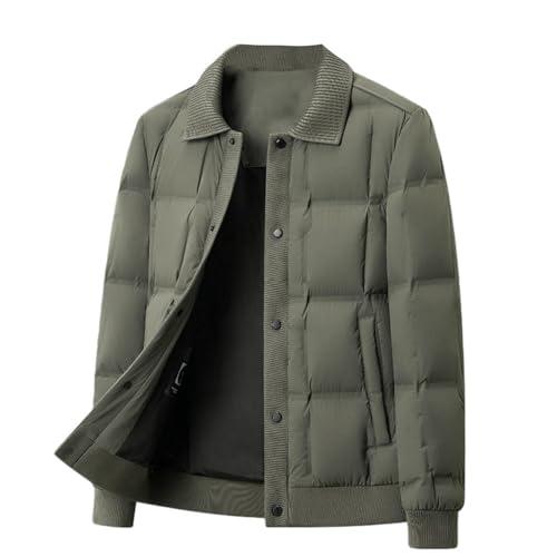 Doudoune à revers simple homme blouson mi-saison chaud matelassé urbain