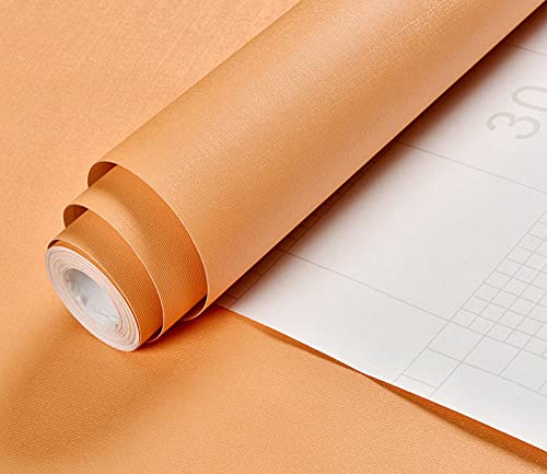 Papier peint orange mat amovible 66x700 cm pour meuble