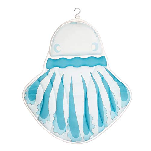 Jellyfish Shape Bath Pillow, Luxury Spa Bathtub Cushion with Upgraded Non-Slip Suction Cups, Soft and Comfortable Bath Accessories with Head Neck & Back Rest Support for Jacuzzi Hot Tub - 24.8'' Width