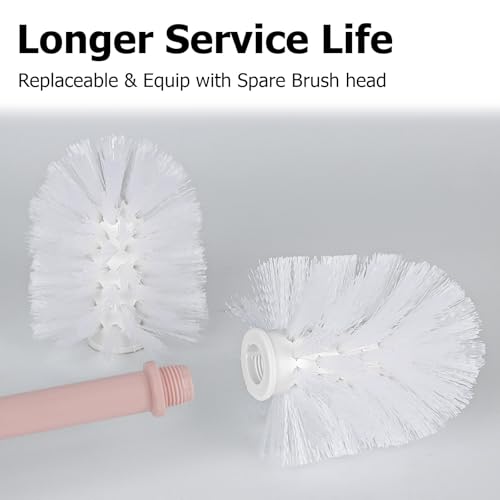 Brosses WC anti-odeur Topsky lot de 2 support fermé en plastique avec têtes de rechange