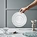PYVYLO 12 Pack Crystal Glass Salad Plates,7 Inch Round Glass Dessert Plate,Small Dinner Snack Cake Plates for Kitchen