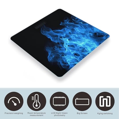 Báscula digital azul Blue Flame para peso corporal 400 lb miniatura 3