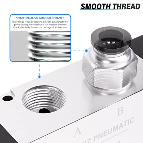 Image of TAILONZ PNEUMATIC 3 /8 inchNPT 12V Solenoid Valve 4V310-10 12V /24V /110V /220V Single Coil Pilot-Operated Electric 2 Position 5 Way Connection Type(Outlet wire)