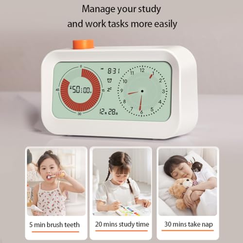 Horloge visuelle numérique avec compte à rebours et rappel sonore programmable - 4
