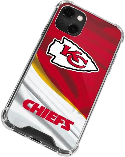 Skinit Clear Phone Case Compatible with iPhone 13 Mini - Officially Licensed NFL Kansas City Chiefs Design