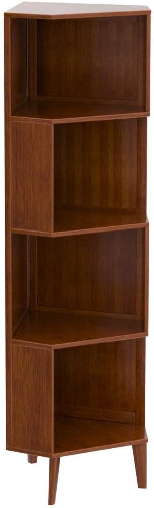 Industrial 4-Bookcase Cube Bookshelf for Home Office and Living Room Decoration