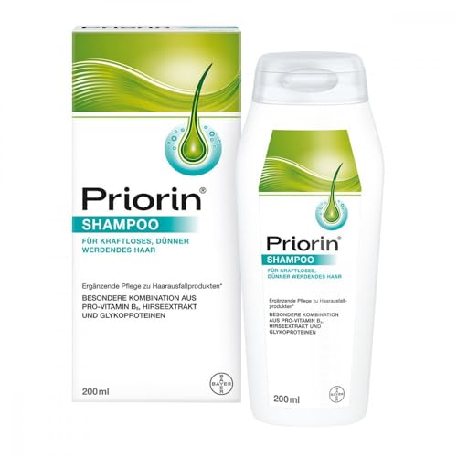 Priorin Shampoo – Hair Shampoo for Strengthening Hair – Supplementary Care for Weak Thinning Hair – Paraben and Dye Free – 1 x 200 ml