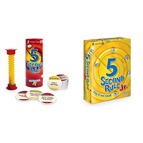 PlayMonster GF003 5 Second Rule Mini Travel Card Game, Multi & 5 Second Rule Junior Family Game, GF002
