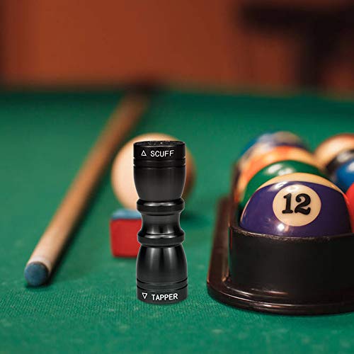 Selftek Pool Cue Tip Shaper, Billiard Pool Stick Tip With 3 In 1 Billiard Pool Cue Accessories Tool Scuffer/Shaper/Aerator 1Pack (Black) #TOP5