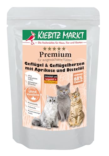 Kiebitz Markt Premium Geflügel Aprikose Katzenfutter 12x95g