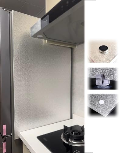 Placa de protección térmica de resistencia a altas temperaturas con magnético/adhesivo/soporte, barrera térmica de pared de armario de muebles para nevera y estufa