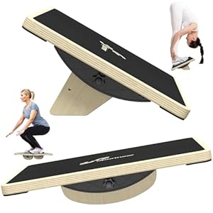 Sportneer 2-in-1 Balance Board – Adjustable Wobble & Slant Board for Core Strength, Stretching, Rehab, Standing Desk, Home Gym Workout