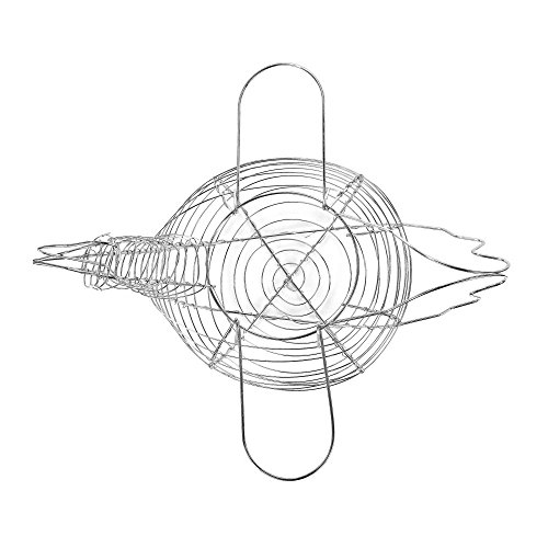 Southern Homewares Chicken Hen Shaped Egg Collection Storage Wire Basket Farmhouse Style Organization Chrome #TOP4