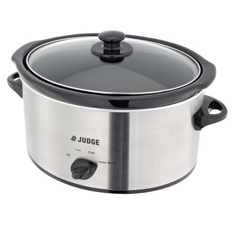 Judge Large Electrical Slow Cooker 3.5L 180W with Removable Ceramic Pot, Makes Up to 4 Portions, 2 Year Guarantee