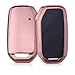 kwmobile Autoschlüssel Hülle kompatibel mit Kia 3-Tasten Smart Key Autoschlüssel - Schlüsselhülle Silikon Cover - Hochglanz Rosegold