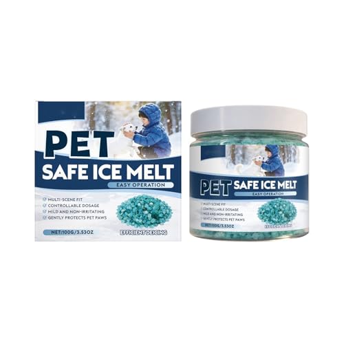 Sale antigelo granulato per vialetti e marciapiedi, ad azione rapida e adatta agli animali, per l'inverno e la levigatezza (blu)