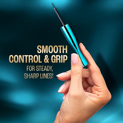 Image of LAKME 9to5 Eyeconic Waterproof Liquid Eyeliner, Intense Black, 4.5 ml, for Precise Eye Definition, with Quick-Dry Formula, Smudgeproof and Waterproof