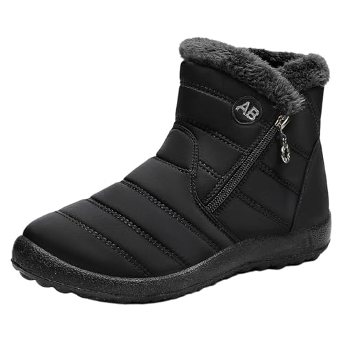 Chaussures chaudes et légères à fermeture éclair femme bottes de neige extérieur