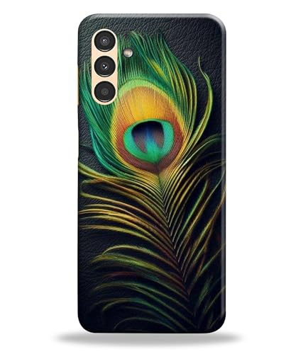 Image of Peacock Feather Mor Pankh Printed Hard Back Case Cover Compatible for Samsung Galaxy M14 5G | Samsung M14 5G (Multicolor) - D1671