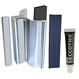 GONGJIANG 3' Shower Door Handle with Metal Strike and Magnet Shower Door Magnetic Latch Set fits 1/8', 5/32', 3/16' and 1/4' Thick Swing Glass Shower Doors, Shower Door Magnetic Strip Replacement