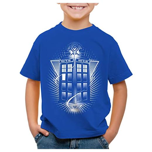 style3 Wibbly Wobbly T-shirt för barn tidsresa serie polis nödsamtalscell