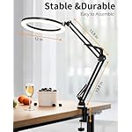 UBeesize 12’’ Ring Light with Overhead Phone Mount, LED Selfie Light with Stand and Phone Holder for iPhone and Laptop, Desk Light for Video Recording, Zoom Meeting, Live Streaming, Tiktok, YouTube - Image 4