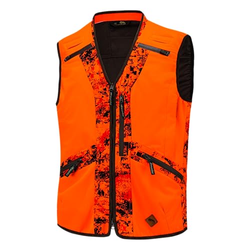 Image of Atenze Blaze Orange Camo Hunting Vest Jacket for Man