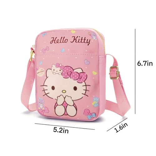 cute cartoon-themed mini crossbody bag, also a shoulder bag, features a cartoon pattern design (Kitty) by TOCKFIT - Image 3