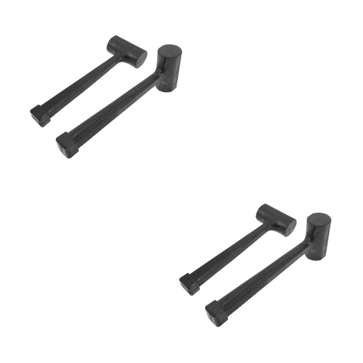 NUOBESTY 2 Set Martello in Gomma Antiurto Maglio Martello Per Installazione A Pavimento A Blocco Di Intercettazione Gomma Da Cancellare Nero 2 Pezzi * 2