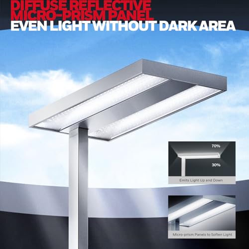 Image of Honeywell LED Floor Lamp Modern - 02E Pro Sunturalux Eye Caring Standing Light, 10400LM Dimmable Reading Tall Lampara for Home Office Living Room Bedroom,100W,4000K Natural Daylight