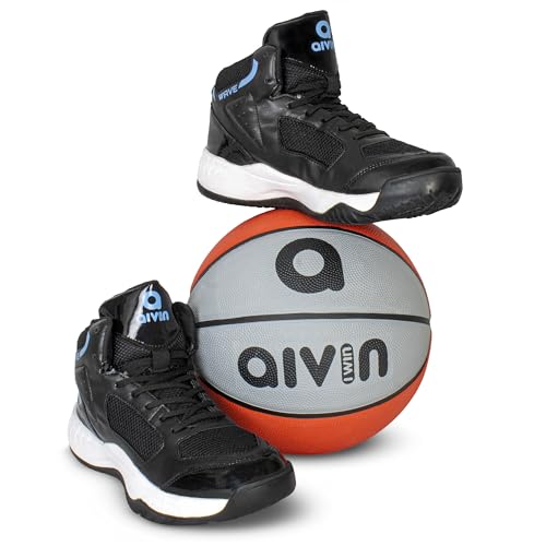 Image of Aivin Wave Men's Basketball Shoes I Superior Traction I Slip Resistant Rubber Outsole I EVA Insole for Plush Comfort I Padded Ankle Collar for Support
